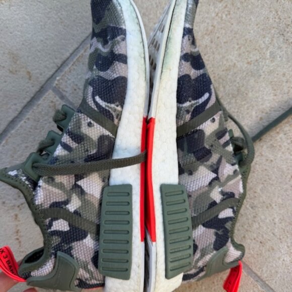 Adidas NMD R1 Boost Olive Duck Camo Athletic Running Shoes Men's Size 9 - Picture 9 of 10